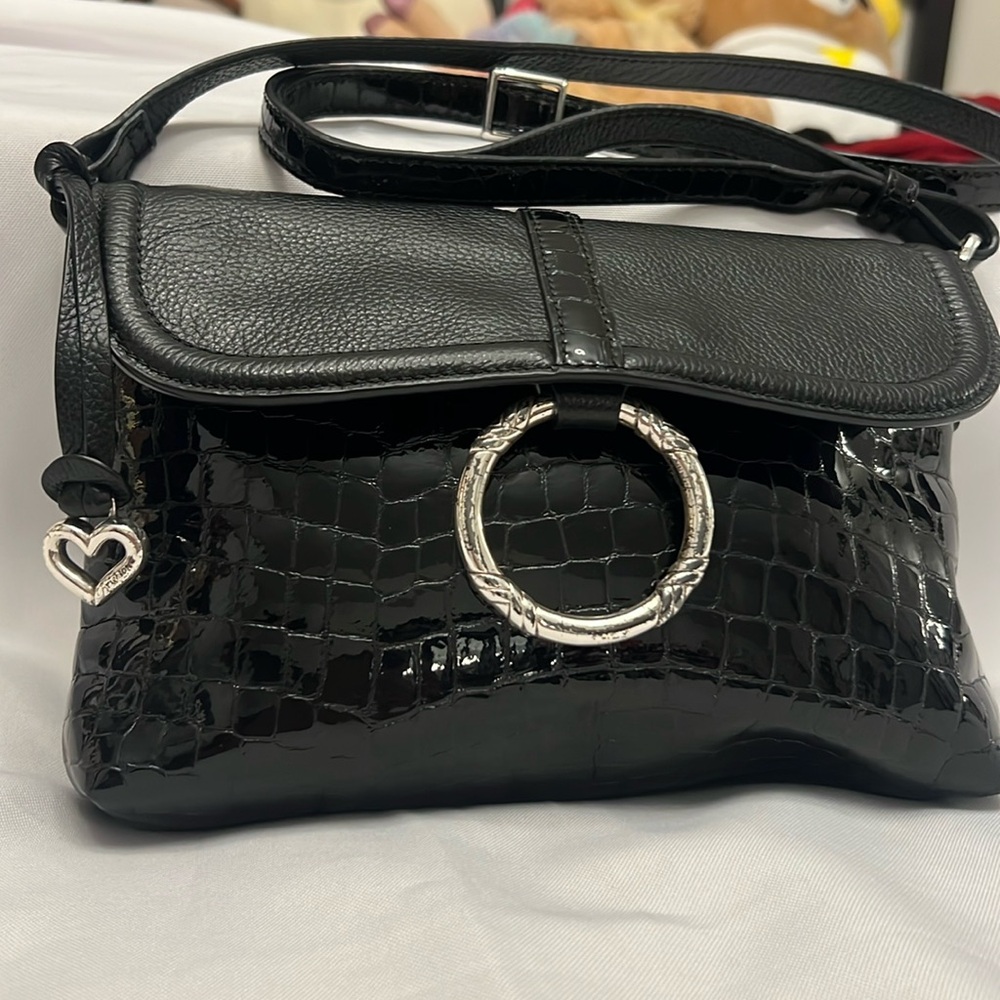 Brighton Black Cher Chaya Leather Bag